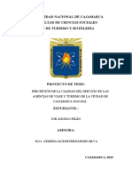 Proyecto:Percepción de La Calidad de Servicio en Agencias de Viaje y Turismo de La Ciudad de Cajamarca.