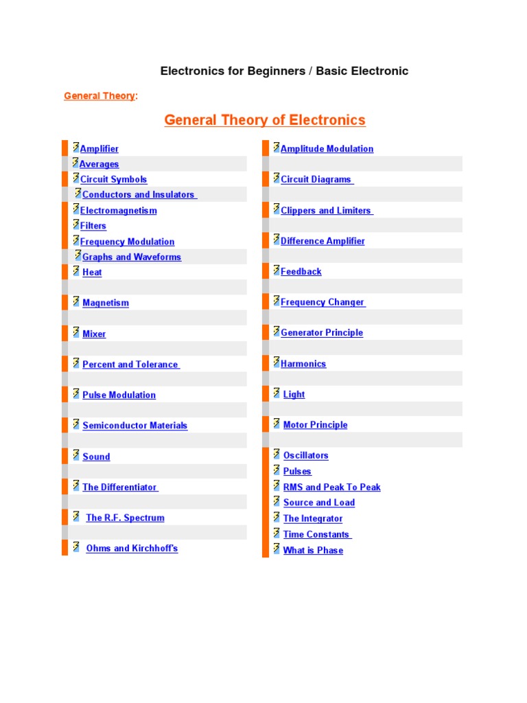 Electronics For Beginners PDF Amplifier Amplitude