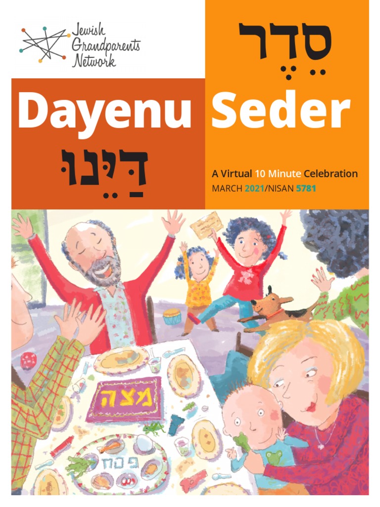 10 Minute Dayenu Seder PDF Passover Seder Passover