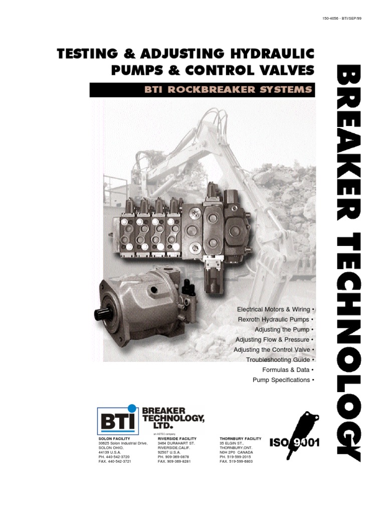 Hydraulic Pump Testing & Adjustment Guide | PDF | Pump | Valve