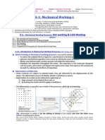 Unit-3: Mechanical Working-1: 3.1.-Hot Working & Cold Working