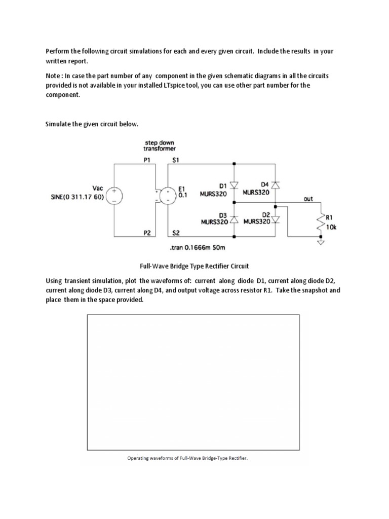 Guide Questions and Simulations For Report 03 | PDF | Rectifier ...