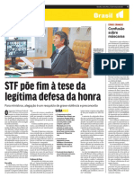 STF Põe Fim À Tese Da Legítima Defesa Da Honra