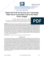 Improved Grid Tie Inverter For Connecting Solar Power Generation Unit To The Main Power Supply