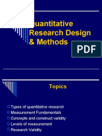 Quantitative Research Design and Methods