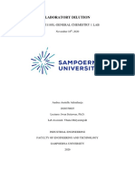 Laboratory Dilution: Gsci1103L-General Chemistry 1 Lab