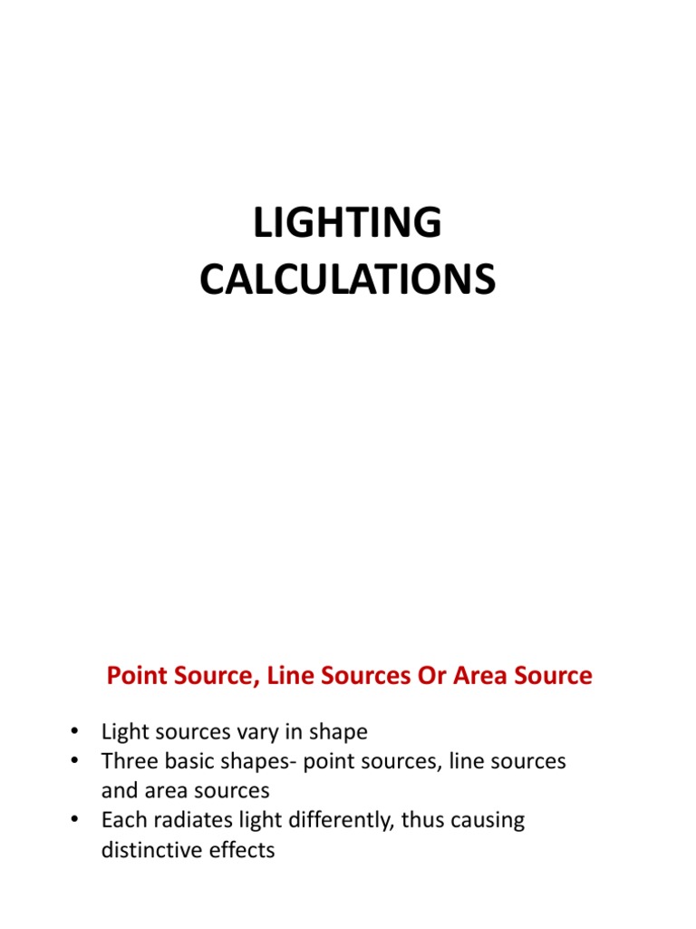 LIGHTING CALCULATION METHODS PDF Lighting Fluorescent Lamp