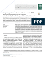 Energy-Saving Performance of Reactive Distillation Process For TAME