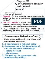 The Theory of Consumers Behavior and Demand