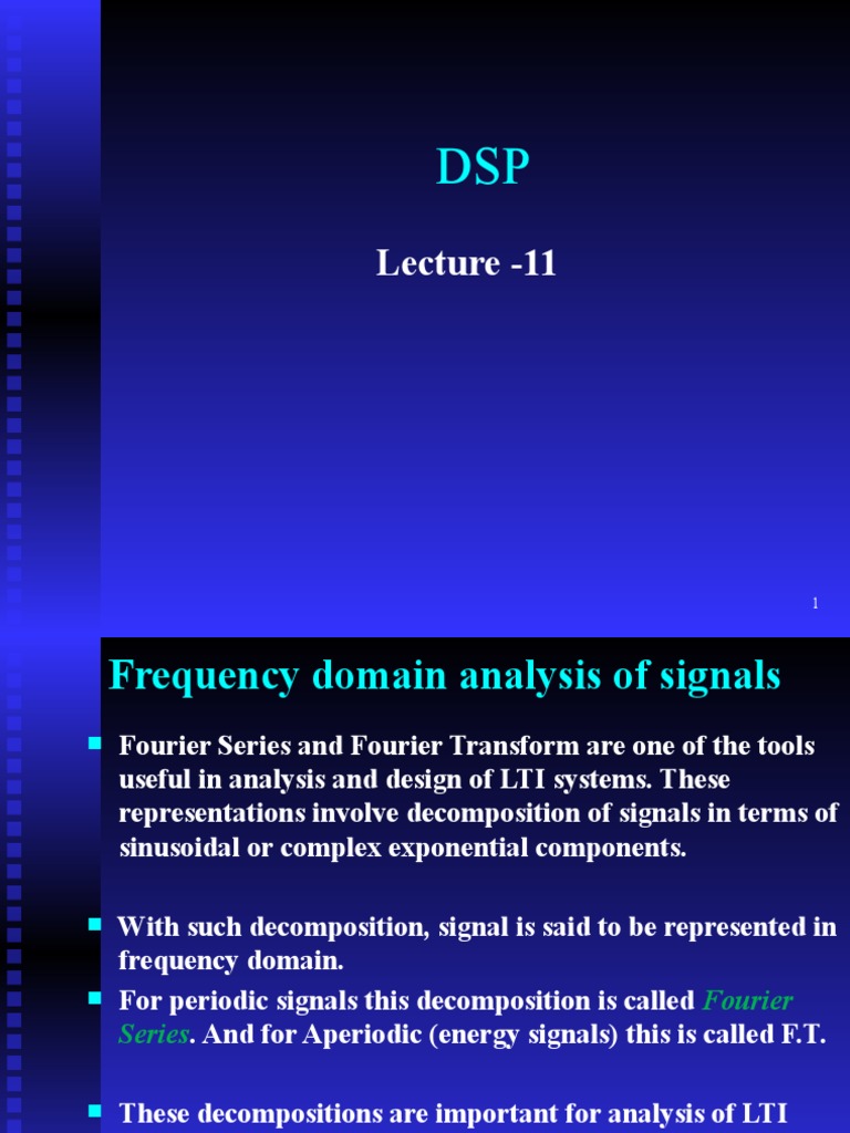 Frequency Domain Analysis of Signals | PDF | Spectral Density | Fourier ...