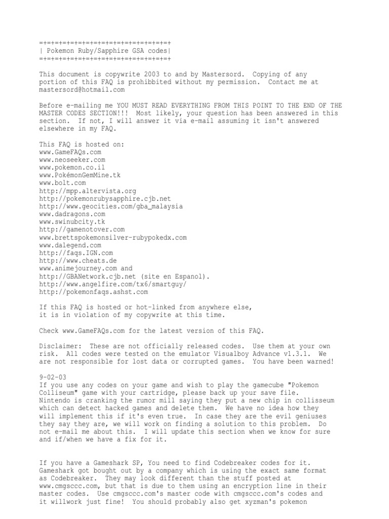 Gsa Codesenglish Read Only Memory Nintendo