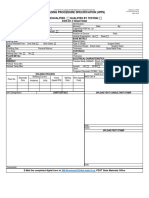 Welding Procedure Specification (WPS) : Prequalified Qualified by Testing AWS D1.3 Sheet Steel