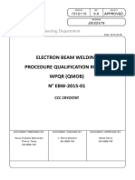 Electron Beam Welding Procedure Qualification Record WPQR (Qmob) #EBW 2015 01