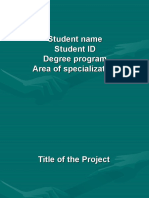 template for project presentation