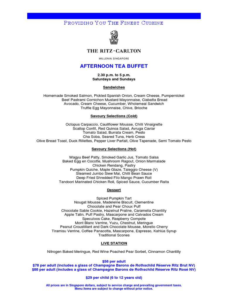 Gourmet Weekend Afternoon Tea | PDF | Salad | Foods