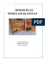 Business Plan Temulawak Instan: "Temulawak Instan" Bidang Fokus: Pangan Tenant: Ari Hartanto