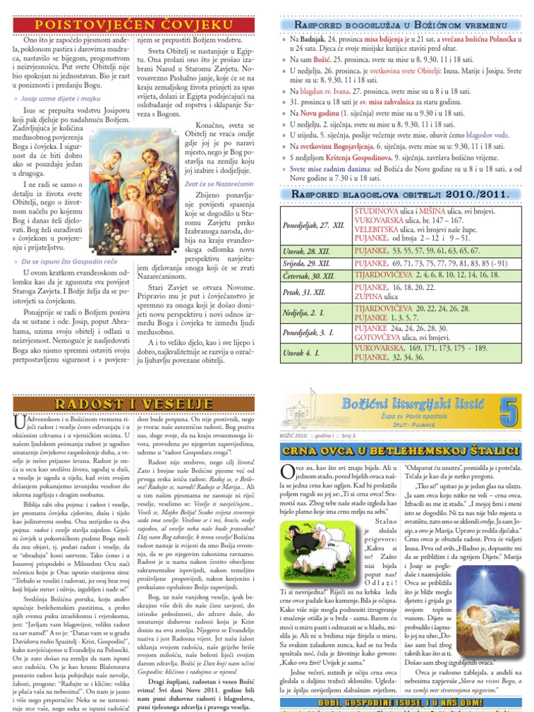 Župni Listić - PUJANKE 5 - Božić 2010 | PDF