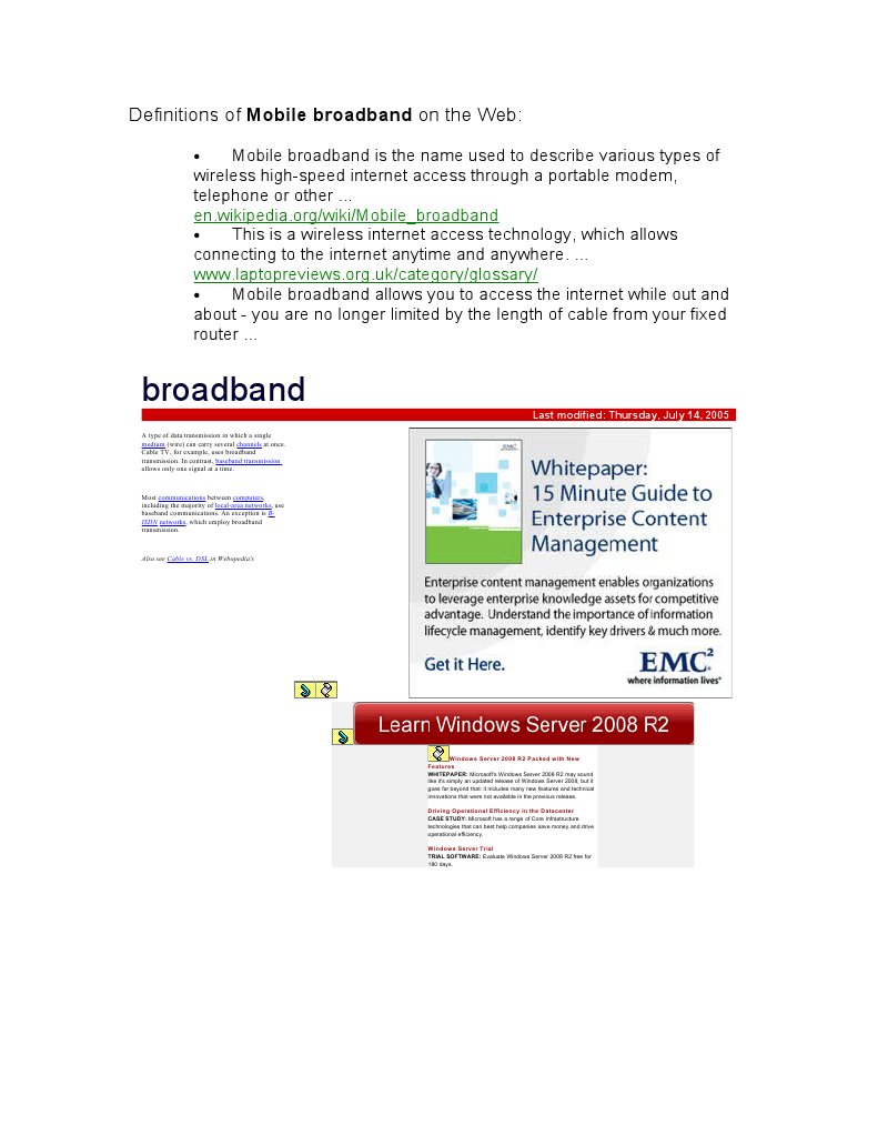 Mobile Broadband Explained: Definition & Uses | PDF | Broadband ...