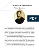 Biografi Dan Pemikiran Edmund Husserl