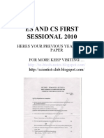 Es and Cs First Sessional 2010: Heres Your Previous Year Question Paper For More Keep Visiting