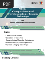 Week 4 Conceptualization and Operationalization of Emerging Technologies