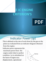 The IC Engine Criterion's, Lecture 3, IC Engine, (Week 7)