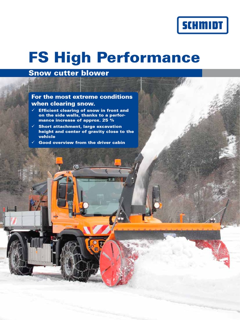 FS High Performance: Snow Cutter Blower | PDF | Loader (Equipment ...