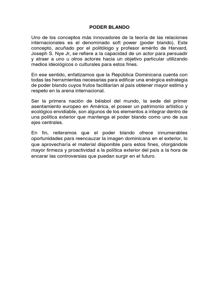 Poder Blando | PDF