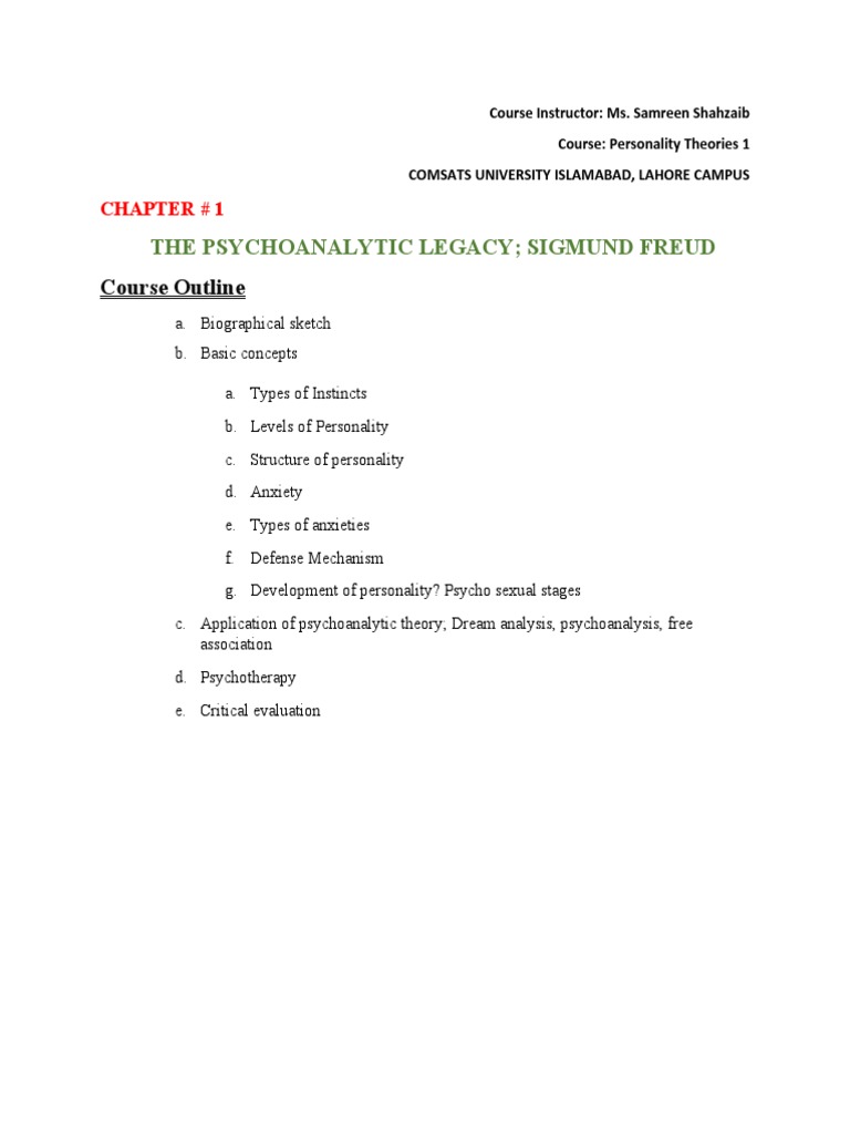 Freud's Psychoanalytic Legacy Explained | PDF | Id | Sigmund Freud