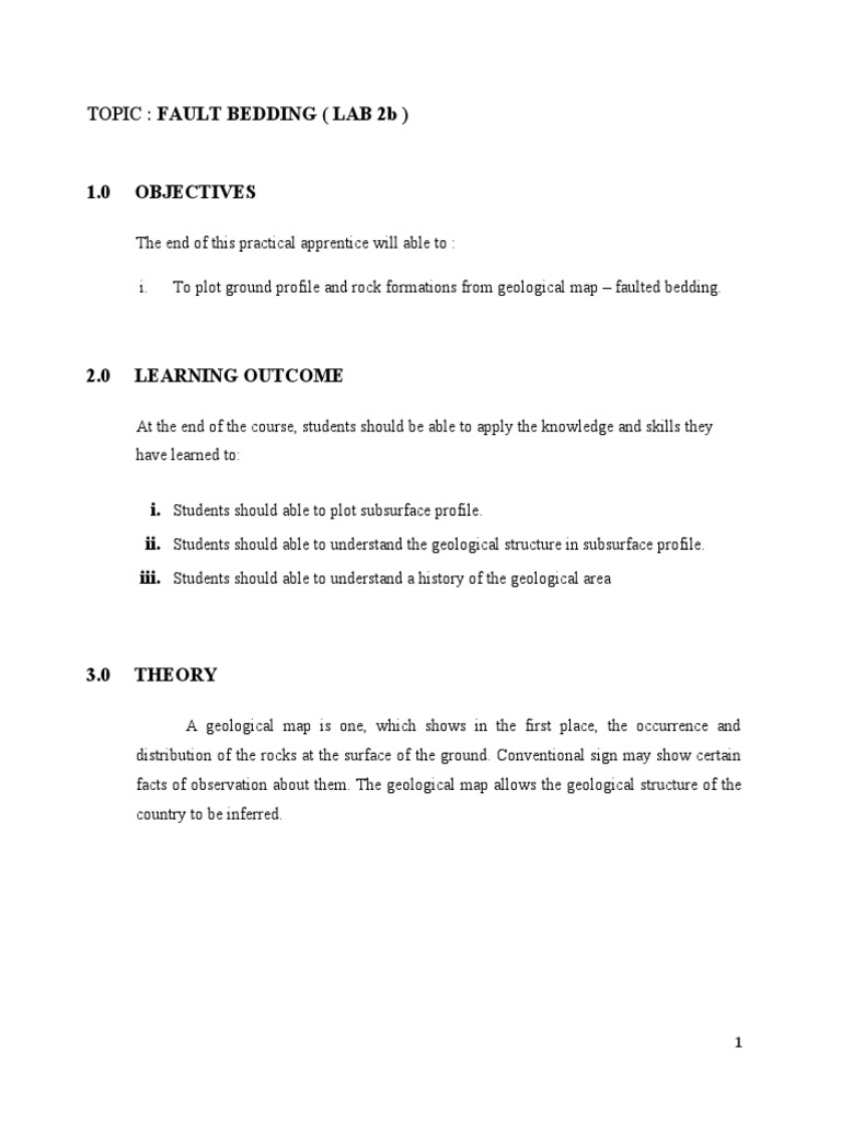 Analysis of Fault Bedding Structures from a Geological Map PDF