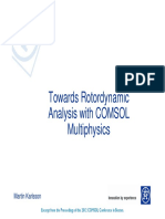 Towards Rotordynamic Analysis With COMSOL Analysis With COMSOL Multiphysics