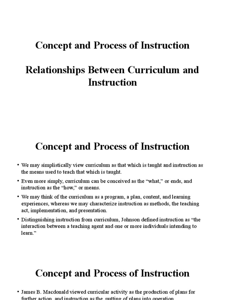 Relationship Between Curriculum and Instruction | PDF | Curriculum | System
