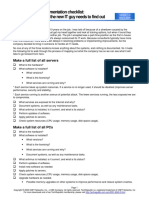 Documentation Checklist - What The New IT Guy Needs To Find Out