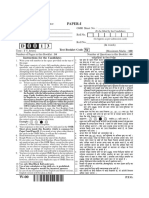 Paper-I: Test Booklet Code