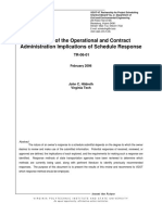 A Review of The Operational and Contract Administration Implications of Schedule Response