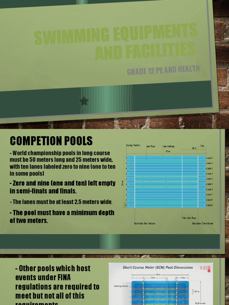Swimming Equipments and Facilities Grade 12 Pe and Health PDF