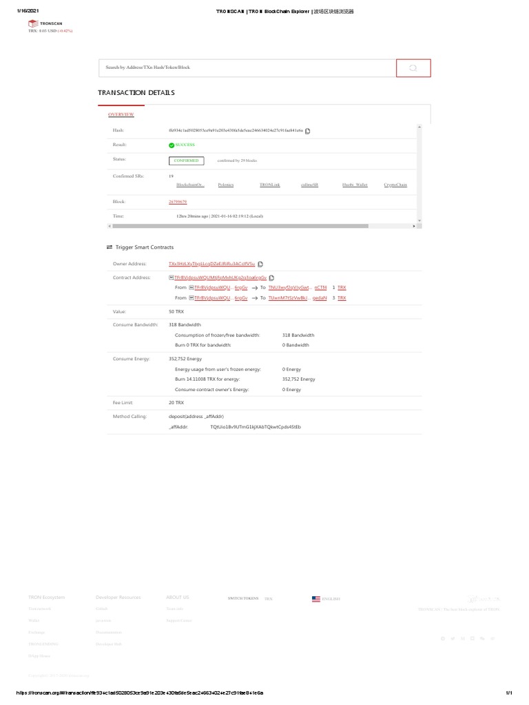 TRONSCAN - TRON BlockChain Explorer | PDF | Information Technology ...