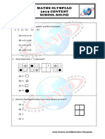 ASMO 2019 Maths Grade 1