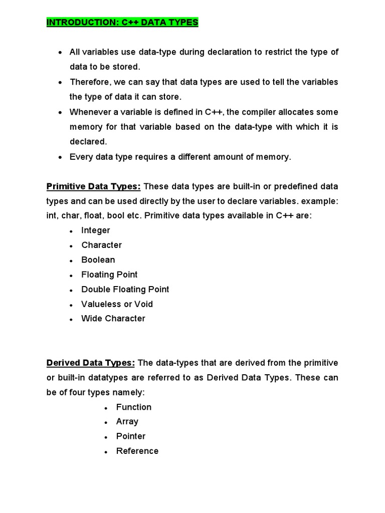 3-Intro-CPP-Data Types-int-float-char-array-ASGMNT-3-03-FEB-2021 | PDF ...