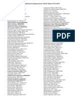 Daftar Nama Mahasiswa Departemen Teknik Mesin FTUI 2010