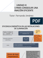 Unidad Iii Pràcticas para Conseguir Una Iluminaciòn Eficiente