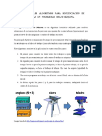 Algoritmos principales para secuenciación de tareas multi-máquina