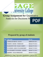 Group Assignment For Quantitative: Analysis For Decisions Making