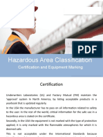Hazardous Area Classification: Certification and Equipment Marking