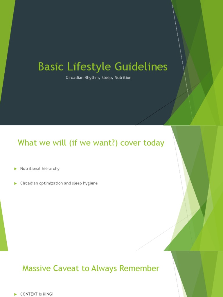 Basic Lifestyle Guidelines PDF
