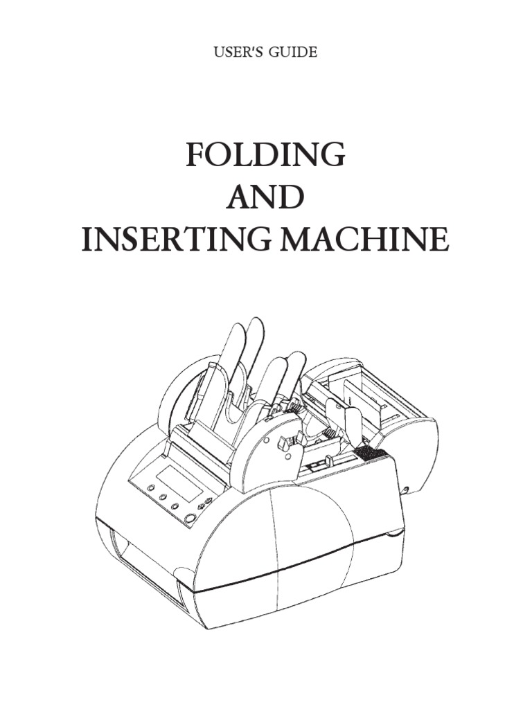 Folding and Inserting Machine Guide | PDF | Envelope | Usability