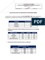 Taller Aplicativo de Presupuesto de M.P