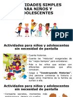 Actividades Simples para Niños y Adolescentes