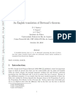 An English Translation of Bertrand's Theorem