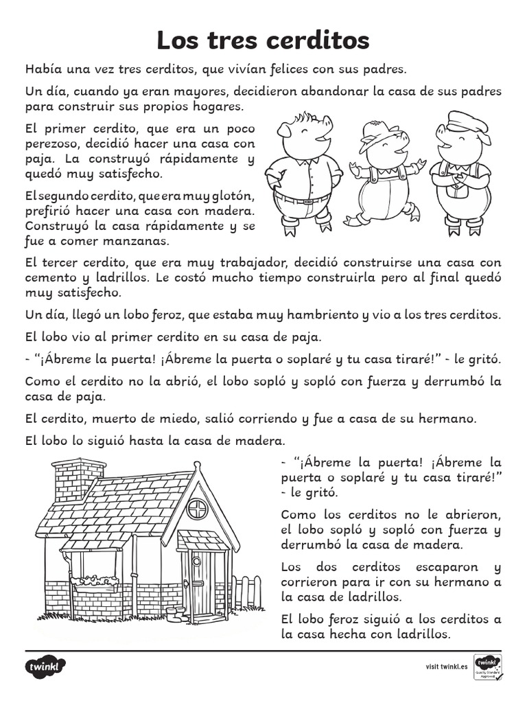 Cuento Los Tres Cerditos, PDF